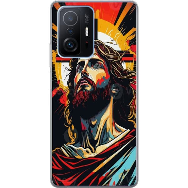 Xiaomi 11T Pro Läpinäkyvä kuori Jeesus ja Kortti - uskonnollinen motiivi syvällä symboliikalla