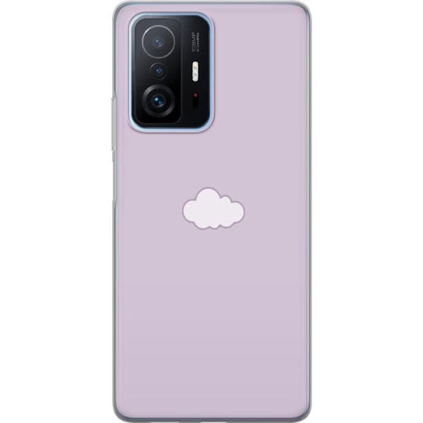 Xiaomi 11T Pro Gjennomsiktig deksel Lilla Sky - minimalistisk sky på en lilla bakgrunn