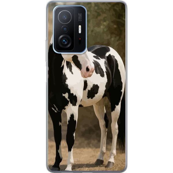 Xiaomi 11T Pro Genomskinligt Skal Vacker Häst – elegant illustration av hästmotiv