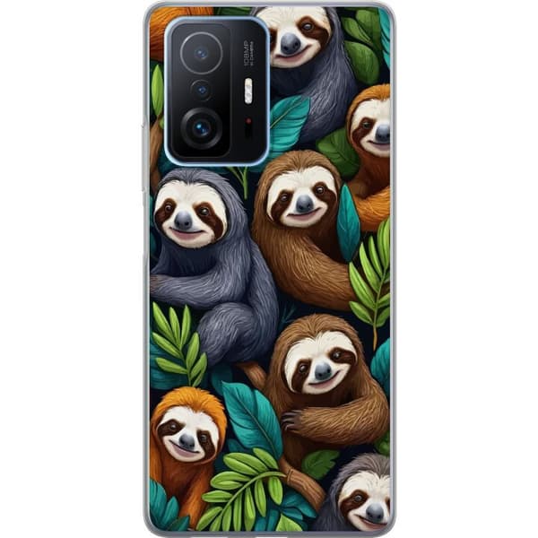 Xiaomi 11T Pro Läpinäkyvä kuori Sengångarstil - rentoutunut muotoilu söpöllä laiskiaalla