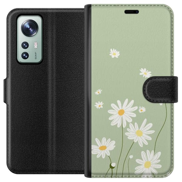 Xiaomi 12 Lommeboketui Prestekrager - blomstrete mønster i svensk sommerstil