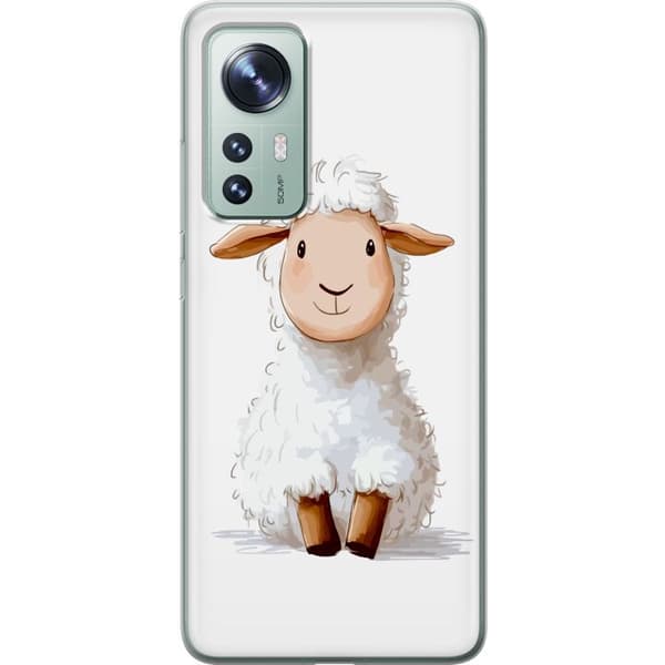 Xiaomi 12 Läpinäkyvä kuori Suloinen Lammas - lasten ja vauvan tuotteita sarjakuvatyyliin