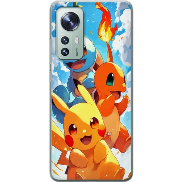 Xiaomi 12 Läpinäkyvä kuori Pocket Creatures - innoittanut Pokémonista mainitsematta nimeä