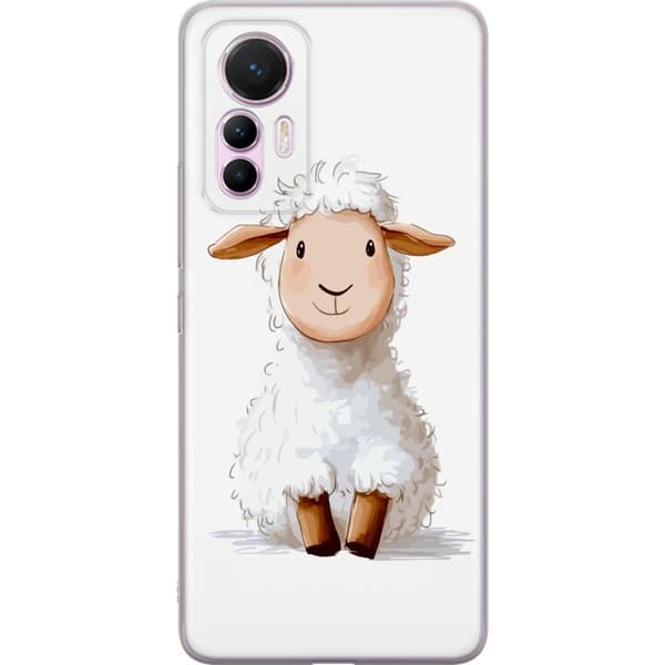 Xiaomi 12 Lite Gennemsigtig cover Sødt Lamm - tegneseriestil til børn og babyprodukter