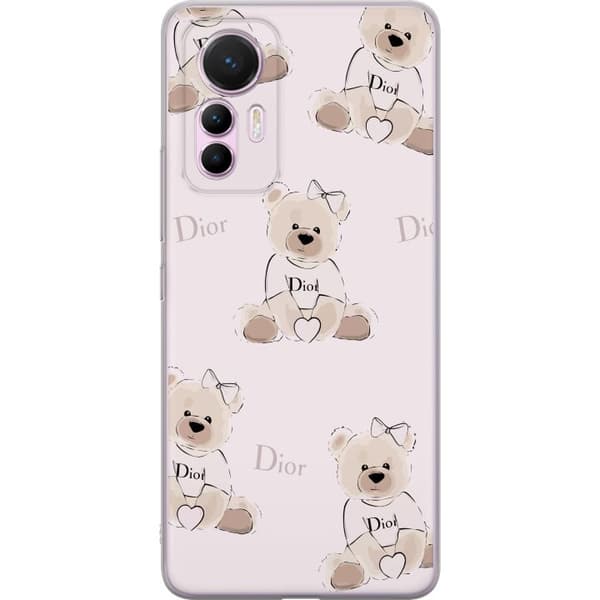 Xiaomi 12 Lite Läpinäkyvä kuori Teddy Dior Vibes - ylellinen nalle muotityyliin