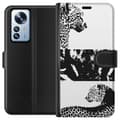 Miniatyrbild 1 av 3: Xiaomi 12 Pro Plånboksfodral Leopard Faces – trendigt mönster med leopardansikten