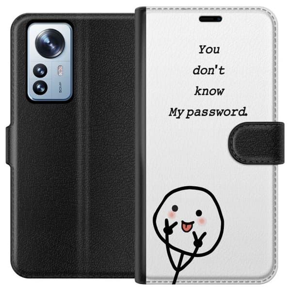 Xiaomi 12 Pro Plånboksfodral You Don’t Know My Password – edgy textmotiv med attityd