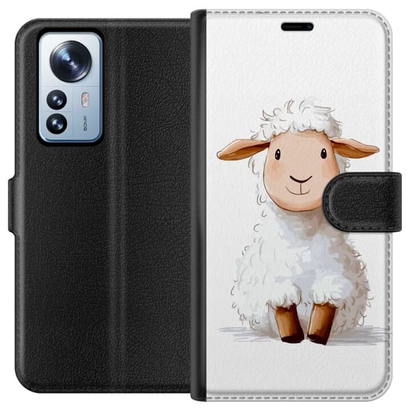 Xiaomi 12 Pro Plånboksfodral Sött Lamm – tecknad stil för barn & babyprodukter