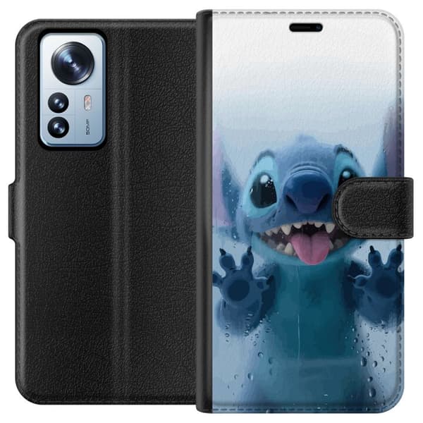 Xiaomi 12 Pro Plånboksfodral Stitch Window View – Stitch vid ett fönster i söt stil