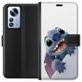 Miniatyrbild 1 av 3: Xiaomi 12 Pro Plånboksfodral Happy Stitch – glad figur med charmig uttryck