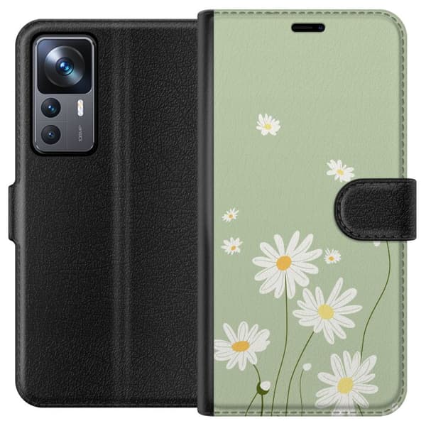 Xiaomi 12T Plånboksfodral Prästkragar – blommigt mönster i svensk sommarstil