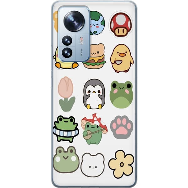 Xiaomi 12 Pro Läpinäkyvä kuori Kawaii Friends
