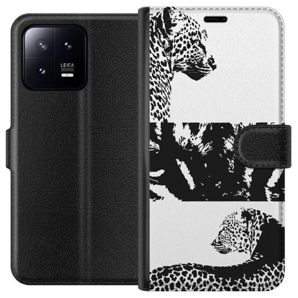 Xiaomi 13 Lommeboketui Leopard Faces