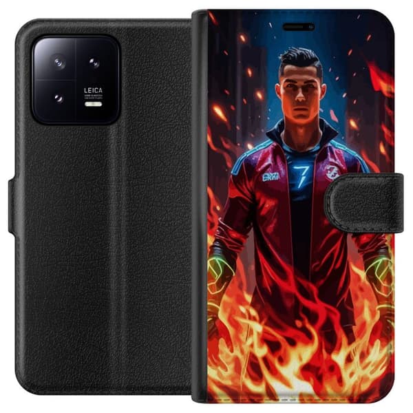 Xiaomi 13 Lommeboketui Ronaldo Inferno - fotballhelt i flammer