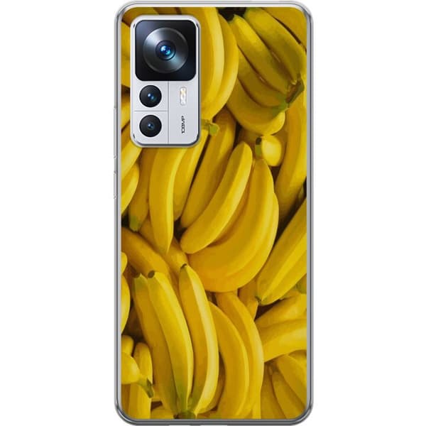 Xiaomi 12T Pro Läpinäkyvä kuori Banaani kuvio