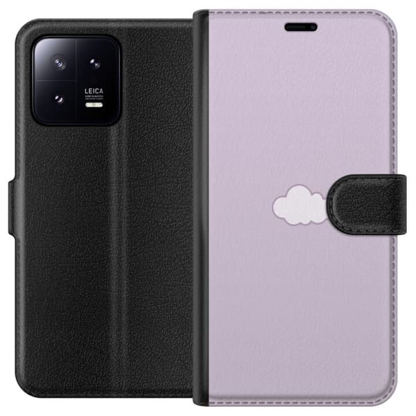 Xiaomi 13 Lommeboketui Lilla Sky - minimalistisk sky på en lilla bakgrunn