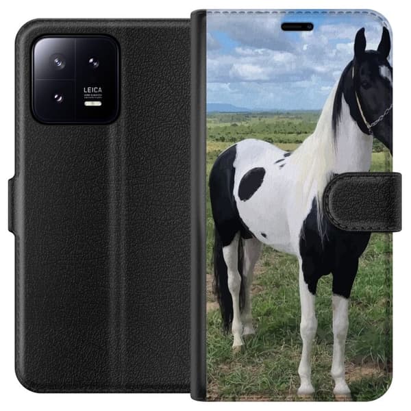 Xiaomi 13 Lommeboketui Heste Magi - stilisert hest i en rolig fargepalett