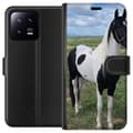 Miniatyrbilde 1 av 3: Xiaomi 13 Lommeboketui Heste Magi - stilisert hest i en rolig fargepalett
