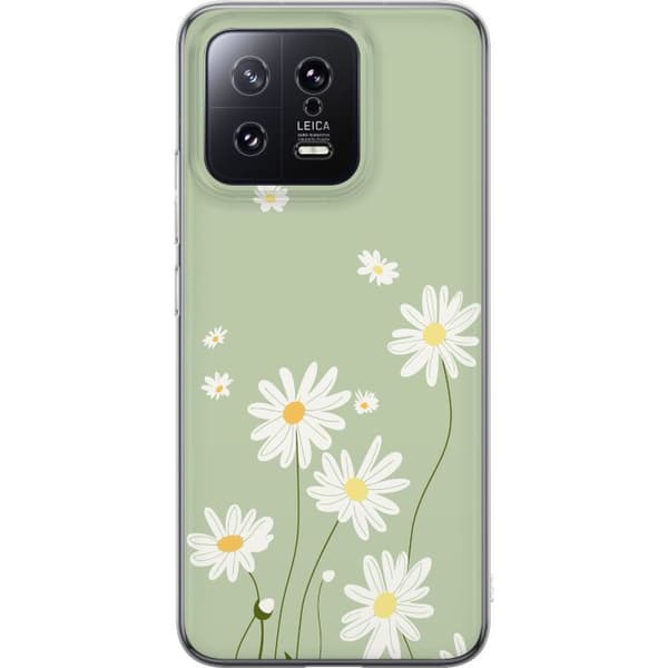 Xiaomi 13 Gjennomsiktig deksel Prestekrager - blomstrete mønster i svensk sommerstil
