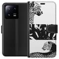 Miniatyrbillede 1 af 3: Xiaomi 13 Pro Tegnebogsetui Leopard Faces