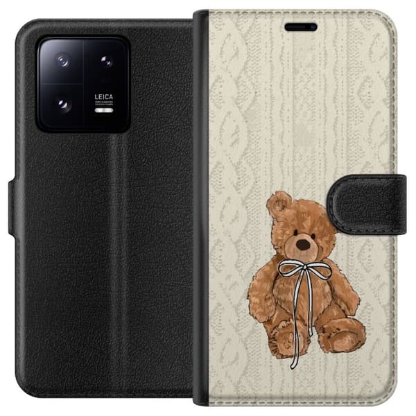 Xiaomi 13 Pro Plånboksfodral Liten Nalle – klassisk nalle i enkel design