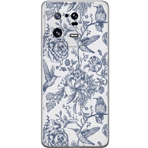 Xiaomi 13 Pro Genomskinligt Skal Blomster & Fåglar – romantiskt mönster i vintage-stil