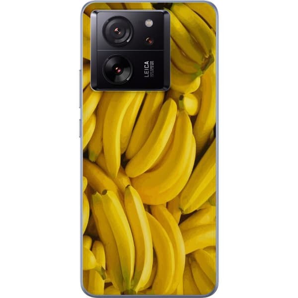 Xiaomi 13T Genomskinligt Skal Banana Pattern – lekfullt mönster med gula bananer