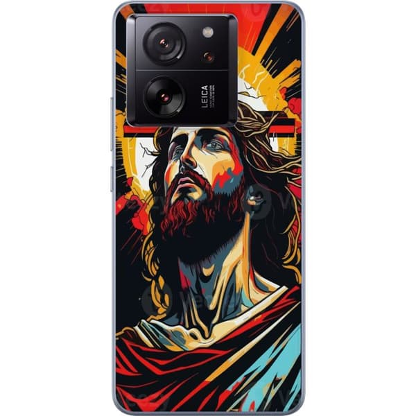 Xiaomi 13T Gennemsigtig cover Jesus & Kort - religiøst motiv med dyb symbolik