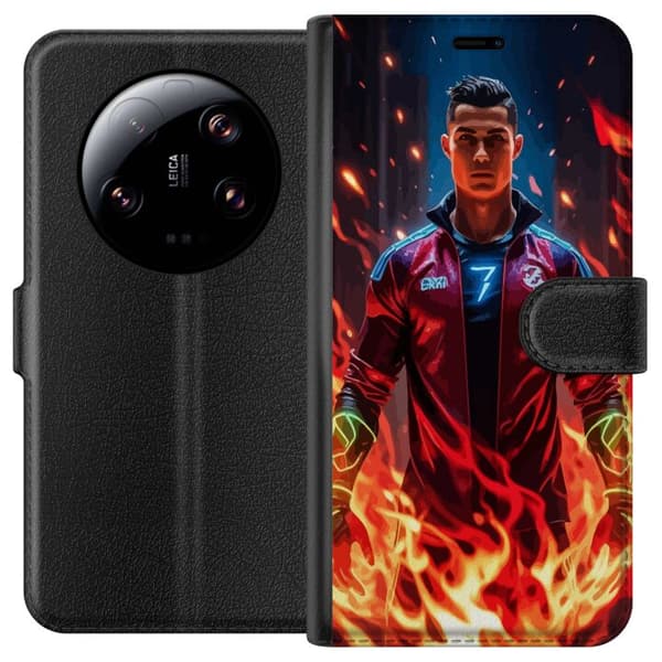Xiaomi 13 Ultra Lommeboketui Ronaldo Inferno - fotballhelt i flammer