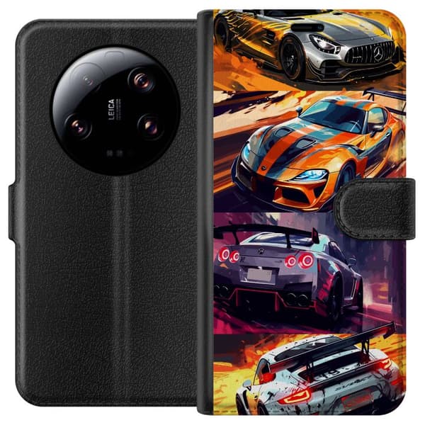 Xiaomi 13 Ultra Plånboksfodral Rally Fever – fartfyllt motiv med rallybilar