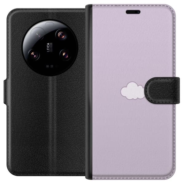 Xiaomi 13 Ultra Lommeboketui Lilla Sky - minimalistisk sky på en lilla bakgrunn