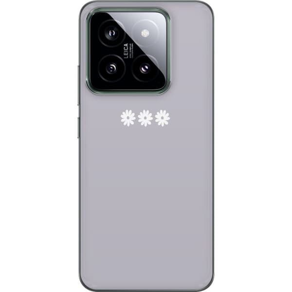 Xiaomi 14 Läpinäkyvä kuori Lila Blomminimalismi - tyylikäs kukkakuva lila taustalla