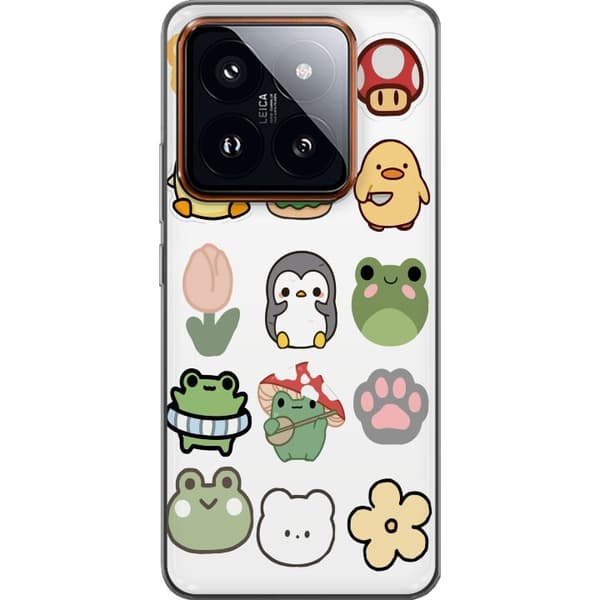 Xiaomi 14 Pro Läpinäkyvä kuori Kawaii Friends