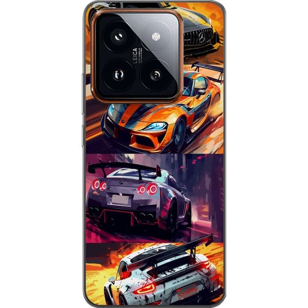 Xiaomi 14 Pro Läpinäkyvä kuori Ralli kuume - vauhdikas teema ralliautoilla