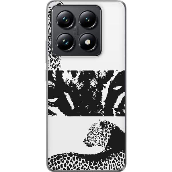 Xiaomi 14T Genomskinligt Skal Leopard Faces – trendigt mönster med leopardansikten