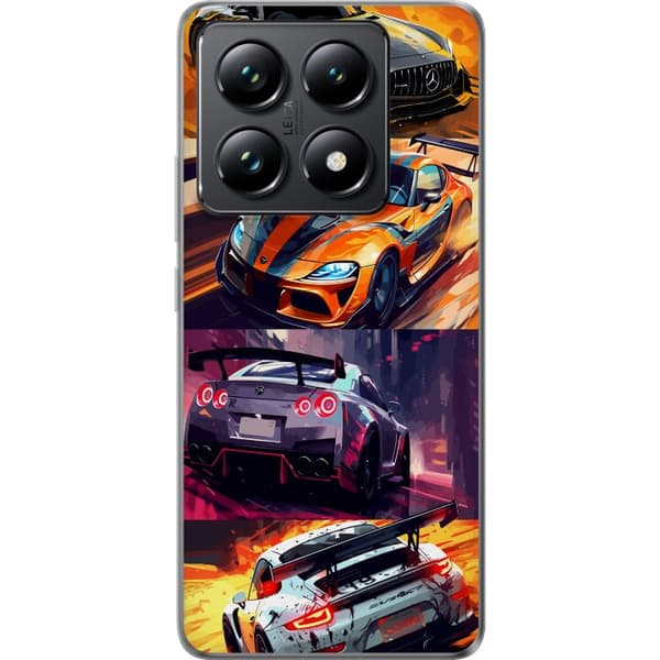 Xiaomi 14T Genomskinligt Skal Rally Fever – fartfyllt motiv med rallybilar