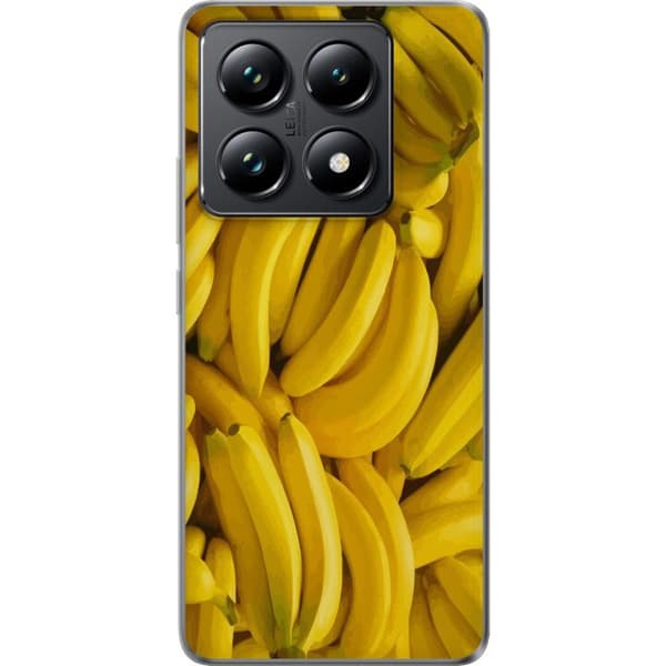 Xiaomi 14T Pro Genomskinligt Skal Banana Pattern – lekfullt mönster med gula bananer