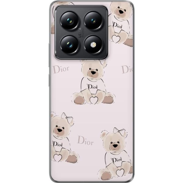 Xiaomi 14T Pro Genomskinligt Skal Teddy Dior Vibes – lyxig nalle i fashionstil