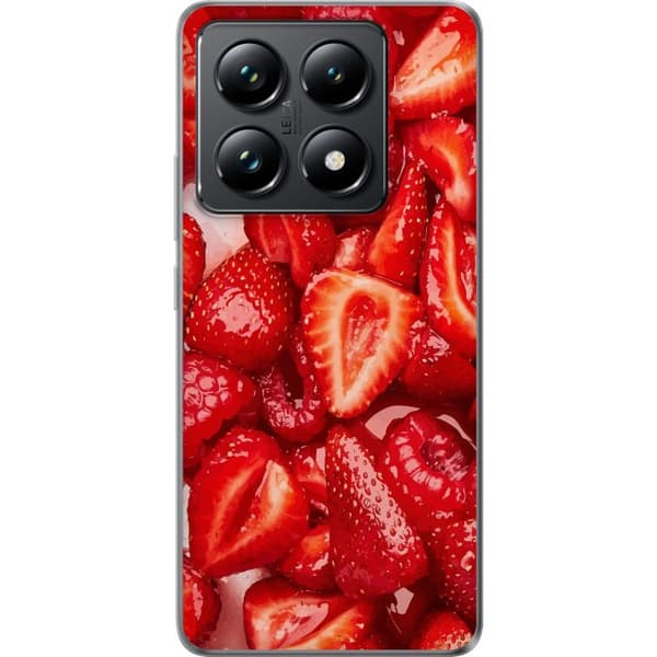 Xiaomi 14T Pro Genomskinligt Skal Jordgubbsmönster – sött motiv med sommarkänsla