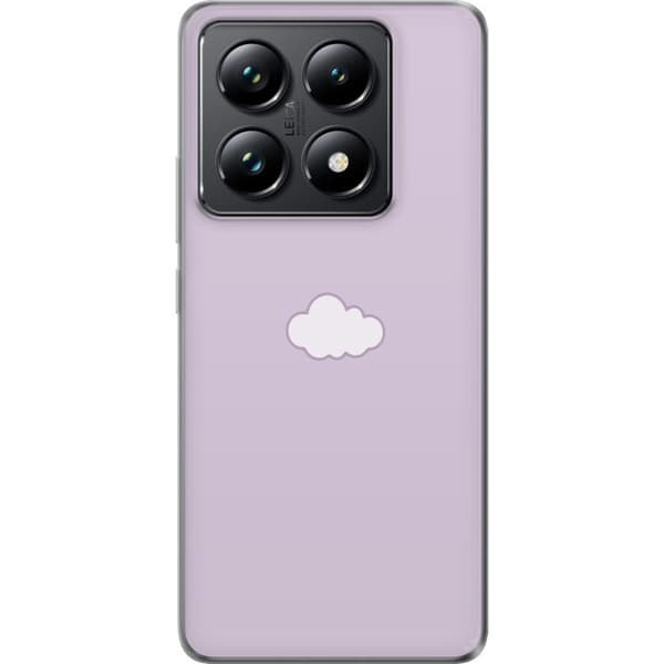 Xiaomi 14T Pro Läpinäkyvä kuori Lila Pilvi - minimalistinen pilvi lila taustalla