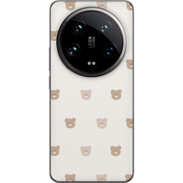 Xiaomi 14 Ultra Läpinäkyvä kuori Teddy-tausta - söpöt teddykarhut pehmeällä taustalla
