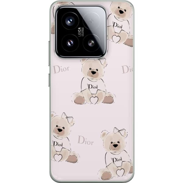 Xiaomi 15 Gennemsigtig cover Teddy Dior Vibes - luksuriøs bamse i modetil