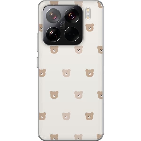 Xiaomi 15 Pro Gennemsigtig cover Teddybaggrund - søde teddybjørne mod en blød baggrund