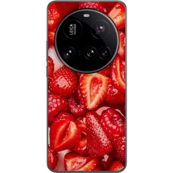 Xiaomi 15 Ultra Läpinäkyvä kuori Mansikkakuviointi - makea motiivi kesäfiiliksellä
