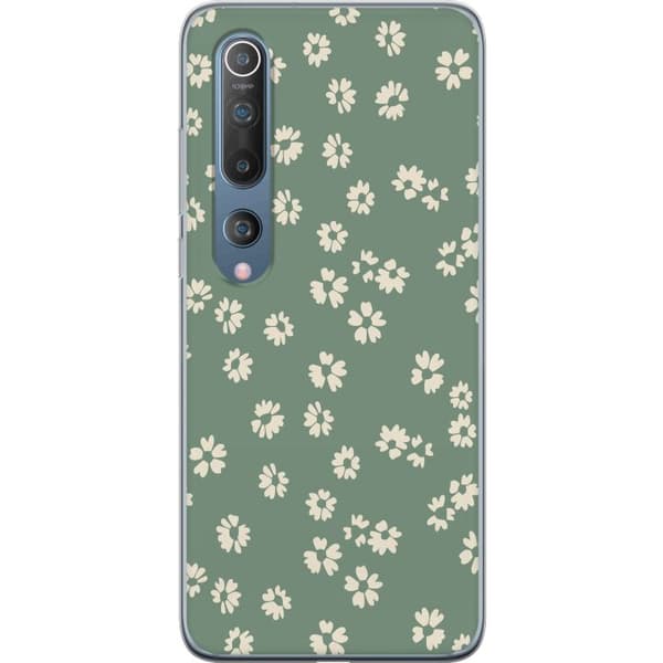 Xiaomi Mi 10 5G Gennemsigtig cover Blomsterdrøm - Farverigt Blomstermønster