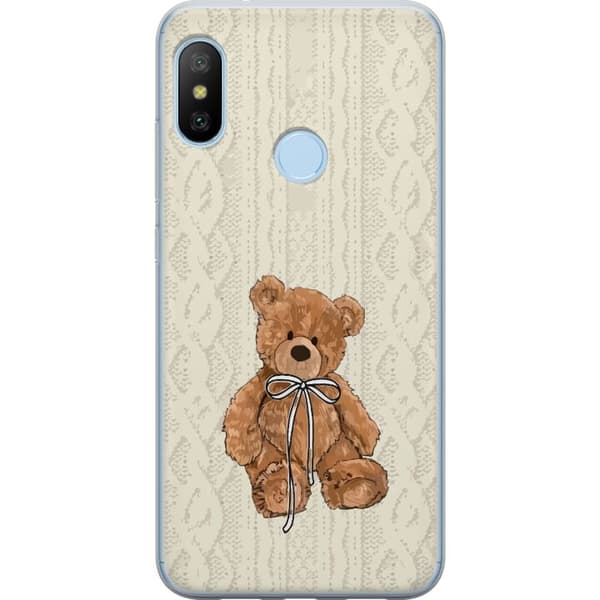 Xiaomi Mi A2 Lite Gennemsigtig cover Lille Teddy – klassisk teddy i enkel design