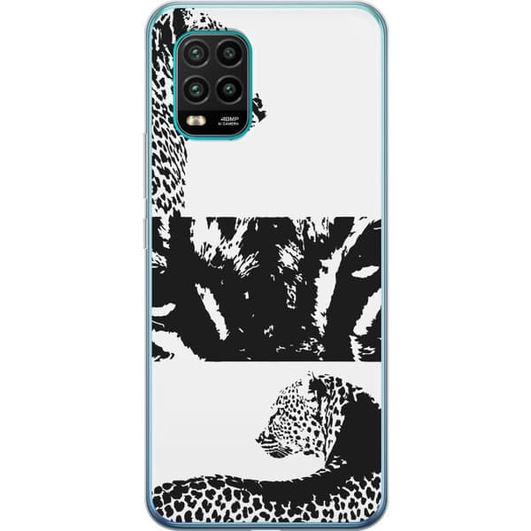 Xiaomi Mi 10 Lite 5G Läpinäkyvä kuori Leopard Faces