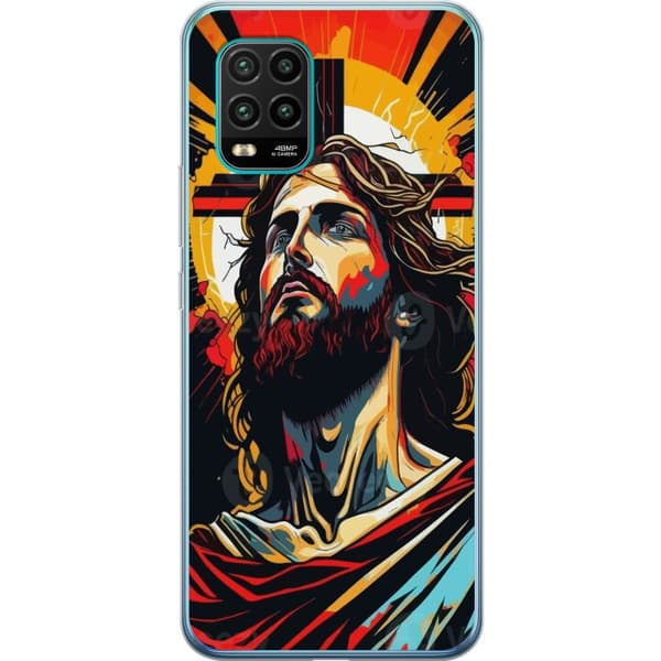 Xiaomi Mi 10 Lite 5G Genomskinligt Skal Jesus & Kort – religiöst motiv med djup symbolik