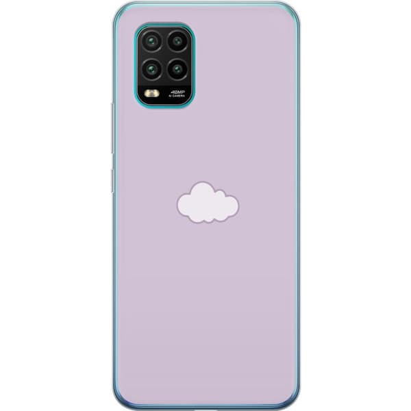 Xiaomi Mi 10 Lite 5G Gennemsigtig cover Lilla Sky - minimalistisk sky på lilla baggrund