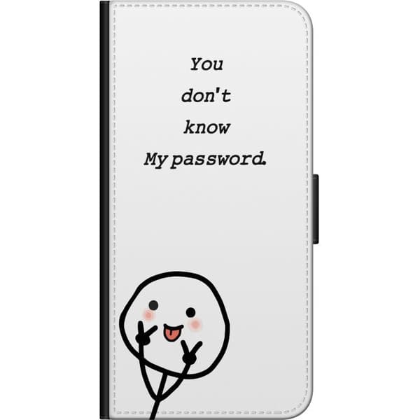 Xiaomi Mi 10 Pro 5G Plånboksfodral You Don’t Know My Password – edgy textmotiv med attityd